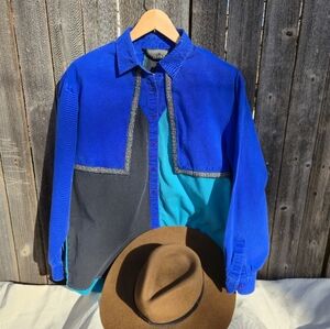 Blue and Teal Western Shirt